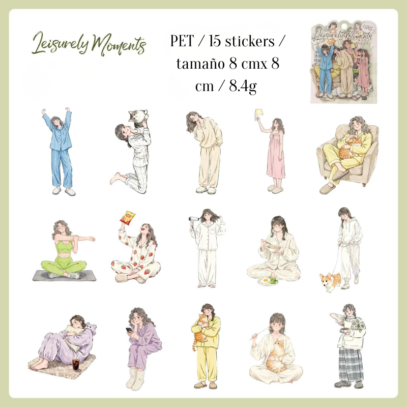 Stickers PET "Instantes Cotidianos"