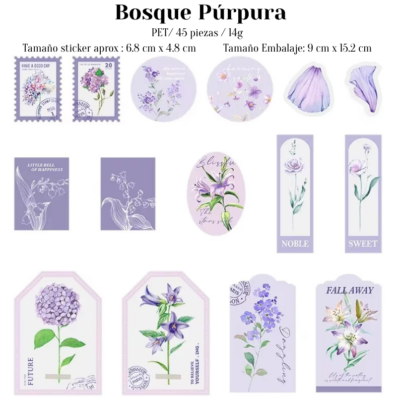 Stickers PET "Floating Flowers"