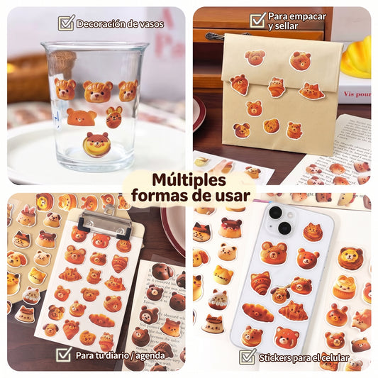 Stickers 3D "Pancitos de Animalitos"