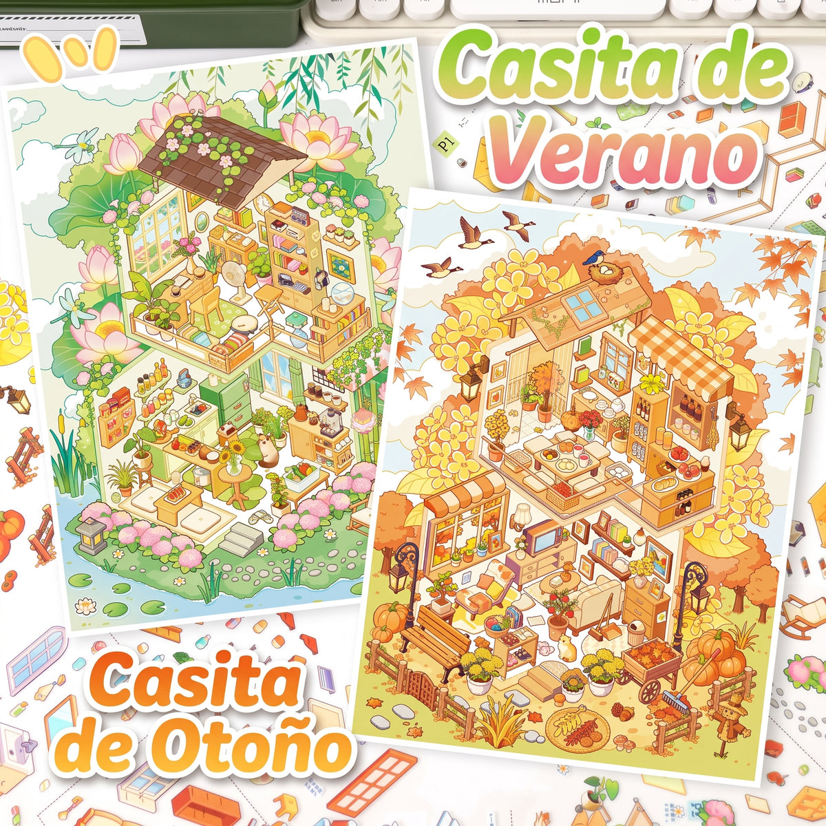 Armables "Casitas de las 4 Estaciones"