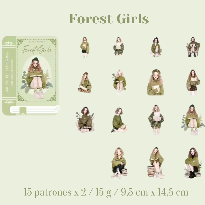 Stickers PET "Forest Fresh Girls"