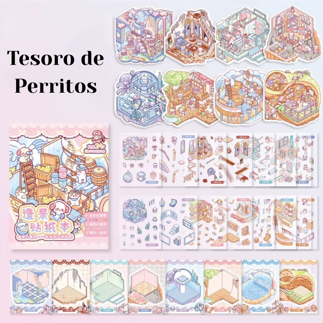 Mini Libros de Armable 3D “Mascotitas”