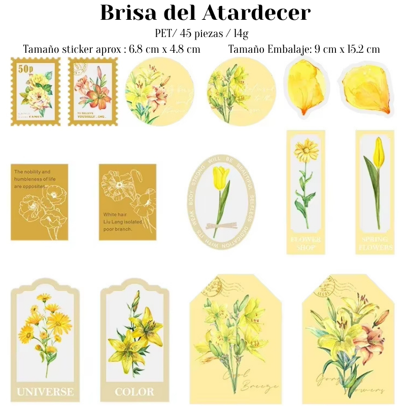 Stickers PET "Floating Flowers"