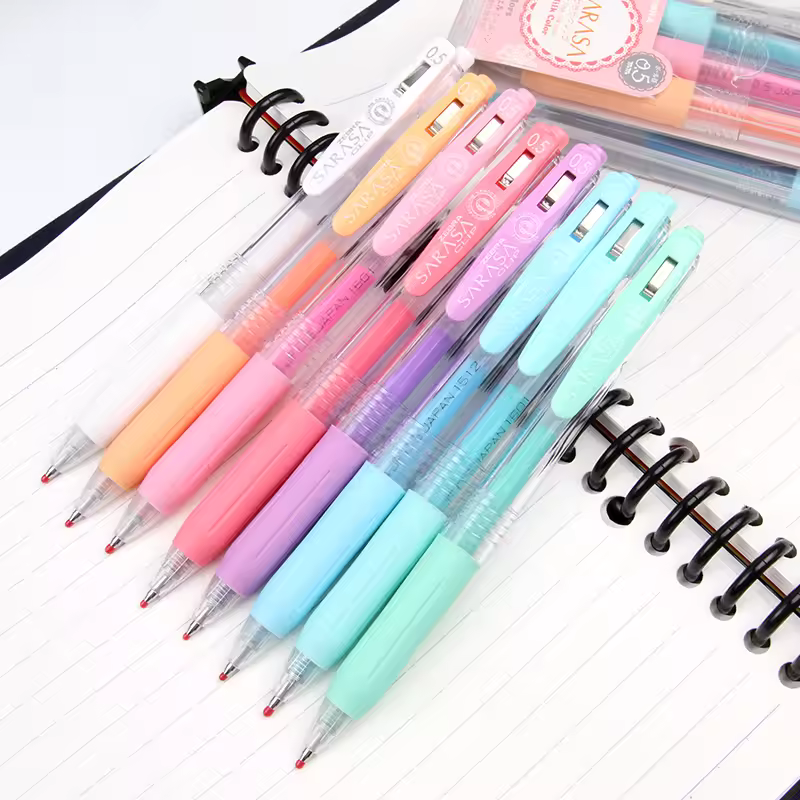 Set x 8 Lapiceros Zebra Sarasa Clip Milk
