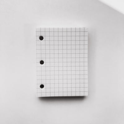 Refill para Mini Binder, x 80 hojas cuadriculadas