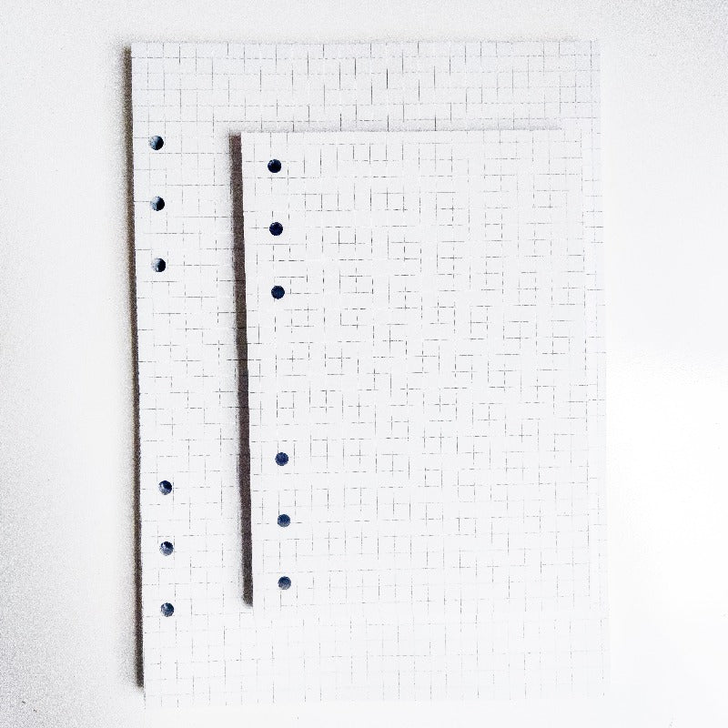 Hojas refill para Binder A5/A6, 120gsm PAQUETES DE 50 hojas (cuadriculadas, rayadas o puntos) (NO A LA VENTA)