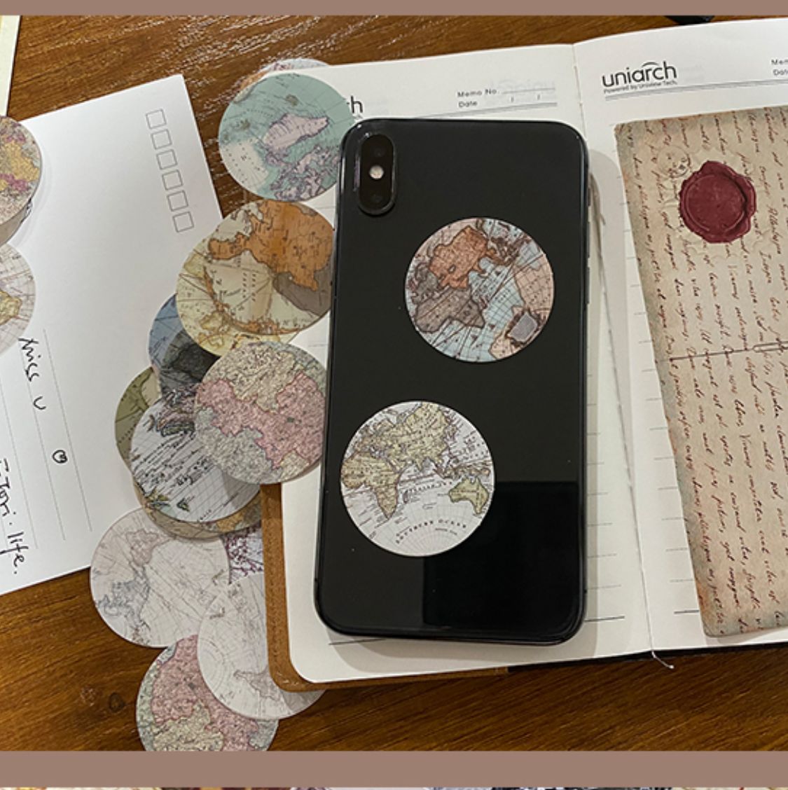 Cajita de 46 Stickers "Mapa Mundi”
