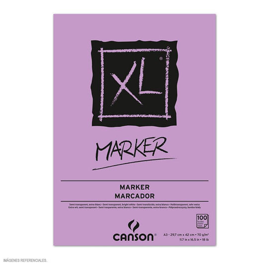 Bitácora x 100 hojas Canson Marker XL, tamaño A4