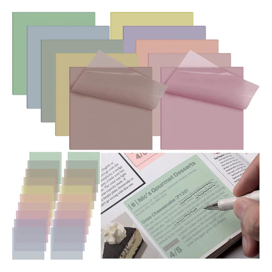 Sticky Notepads Traslúcidos "Clear & Vintage Colors”
