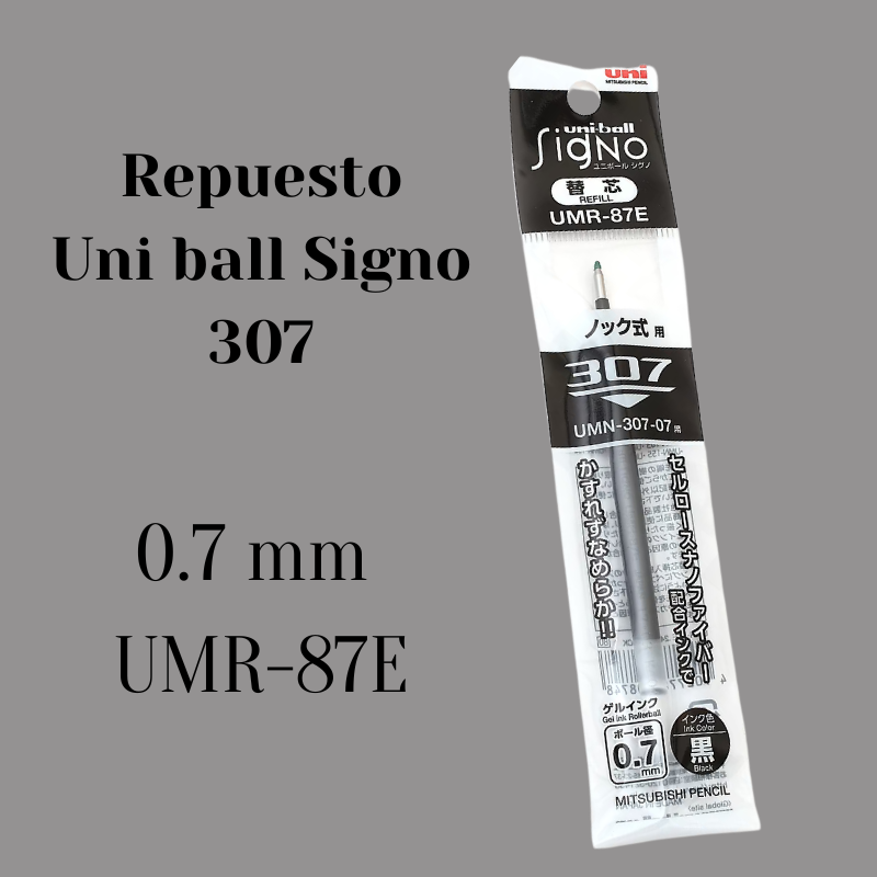 Repuesto Uni-ball Signo 307 · Tinta Negra