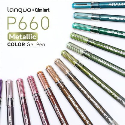 Gel Pen Metálico Languo × Qimiart P660 · 1.0mm