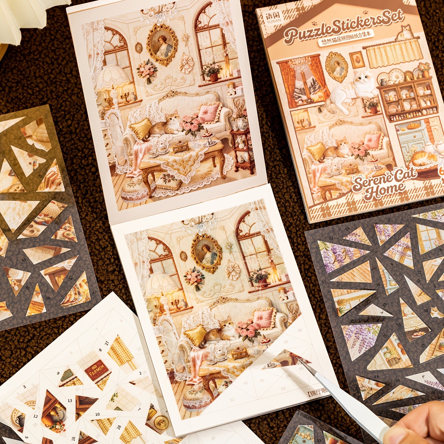 Libro de Escenarios Armables "Serene Cat Home"