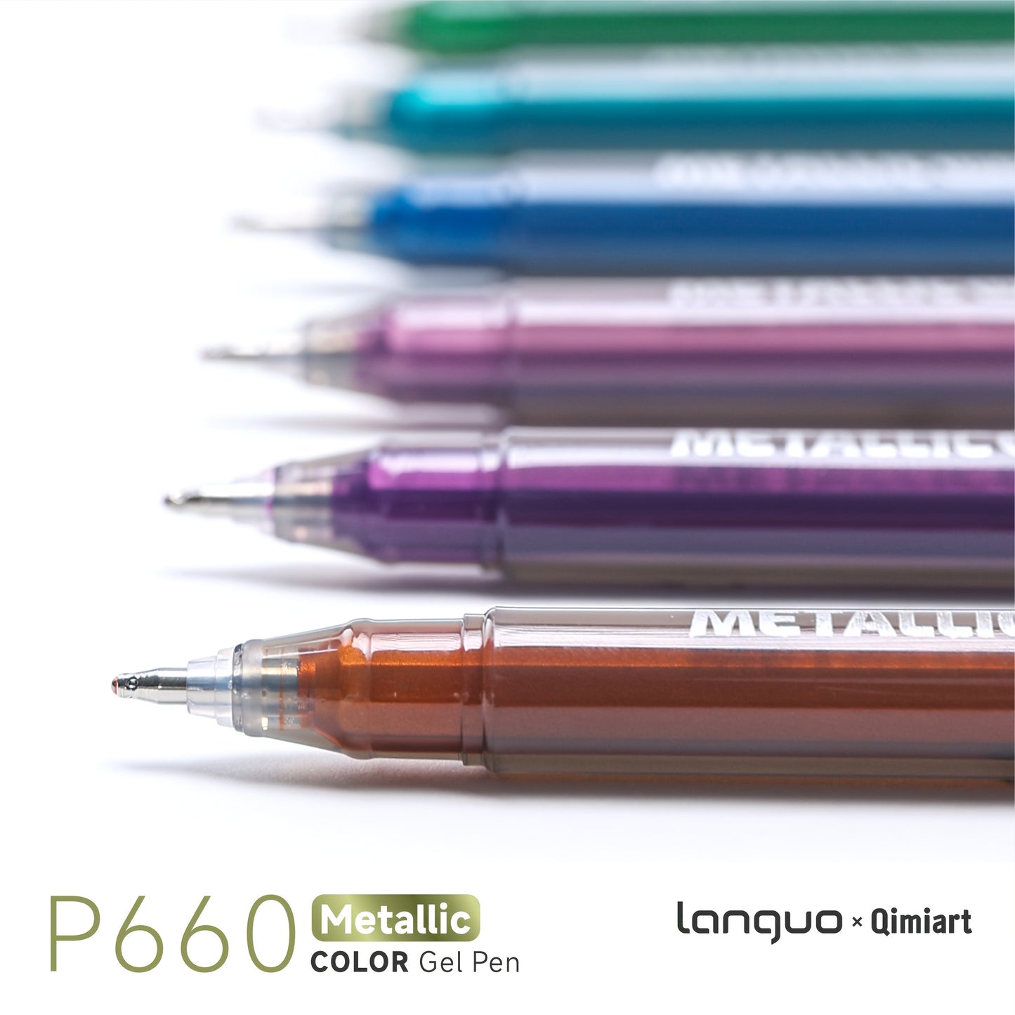 Gel Pen Metálico Languo × Qimiart P660 · 1.0mm