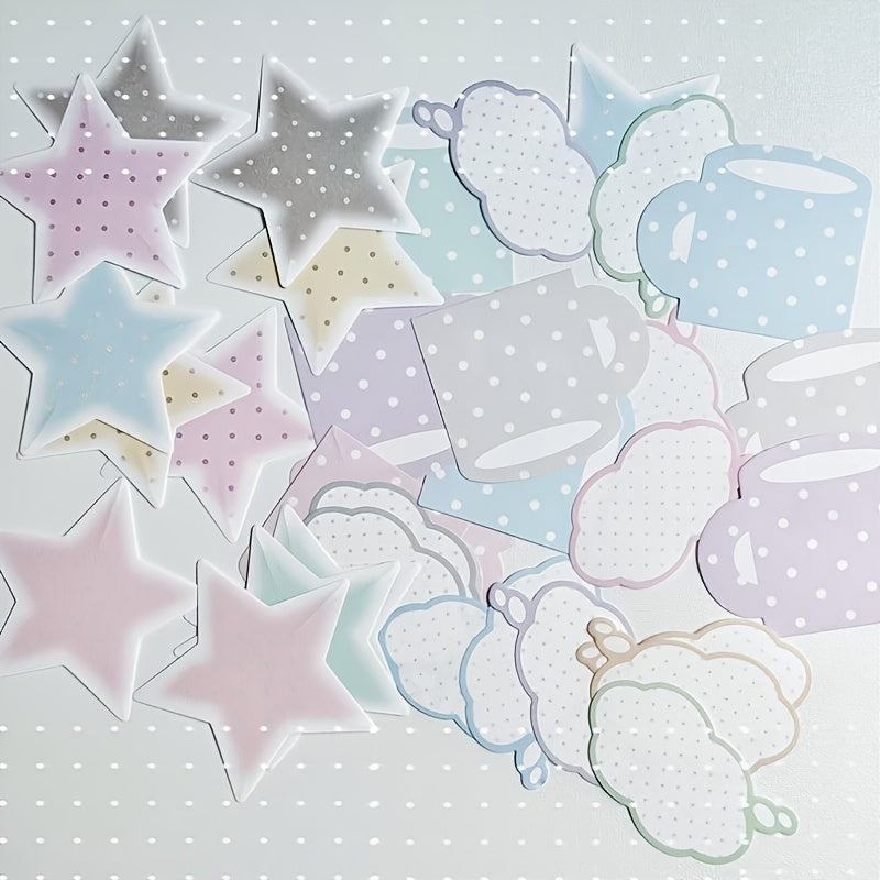 Papel para notas "Estrellas y nubes"