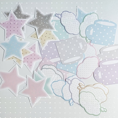 Papel para notas "Estrellas y nubes"