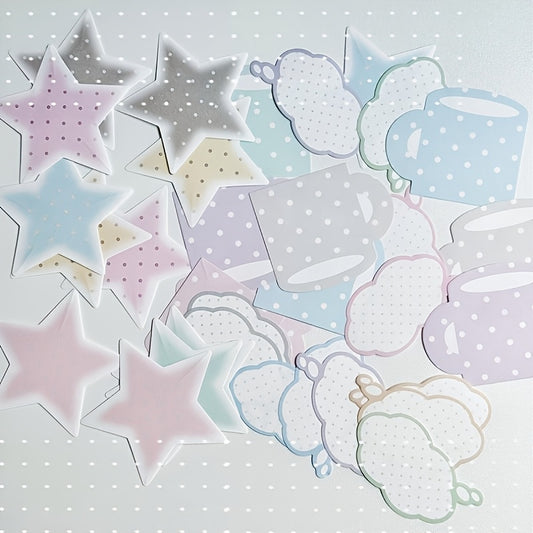 Papel para notas "Estrellas y nubes"