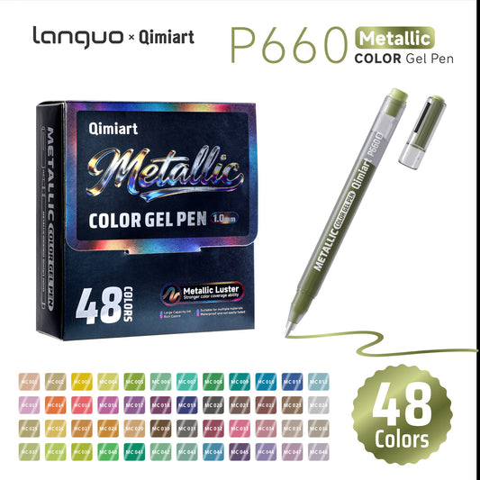 Gel Pen Metálico Languo × Qimiart P660 · 1.0mm