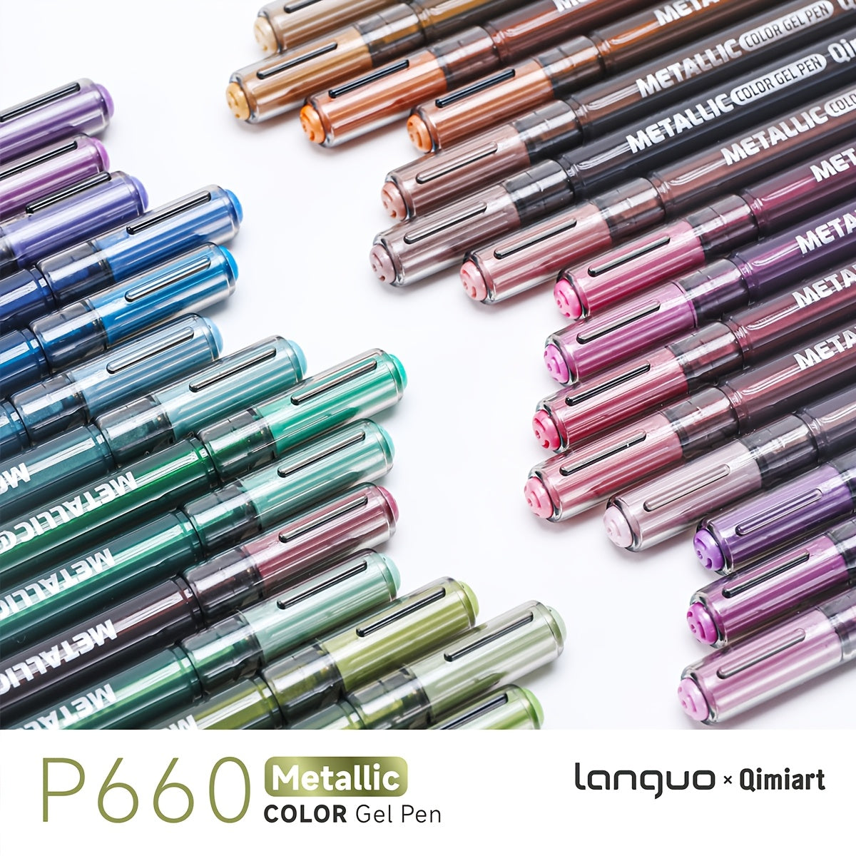 Gel Pen Metálico Languo × Qimiart P660 · 1.0mm