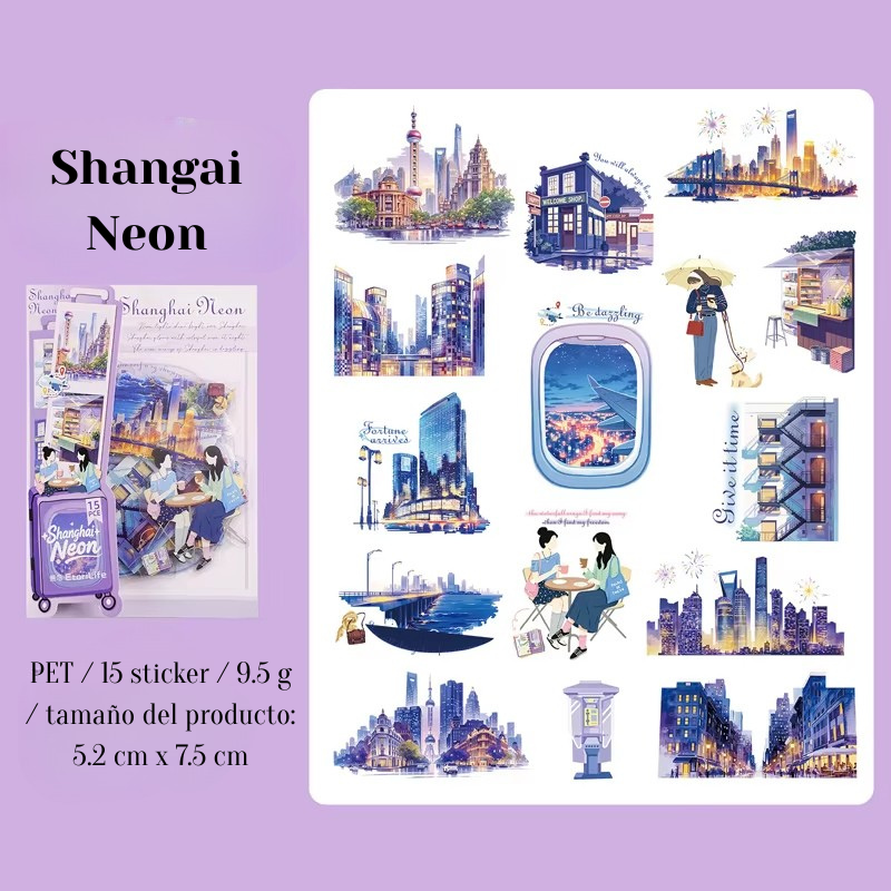 Stickers PET "Viajes por el Mundo"