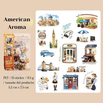 Stickers PET "Viajes por el Mundo"