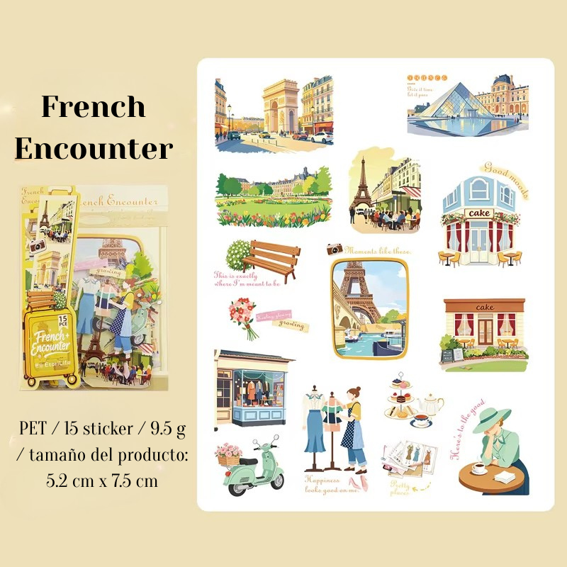 Stickers PET "Viajes por el Mundo"