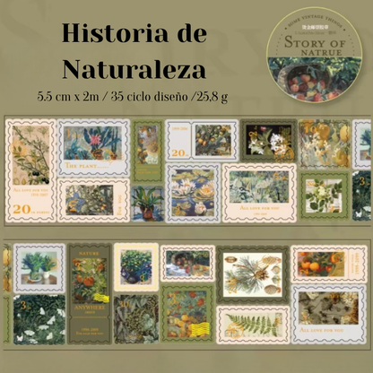 Colección Stickers Roll "Vintage Stamp"