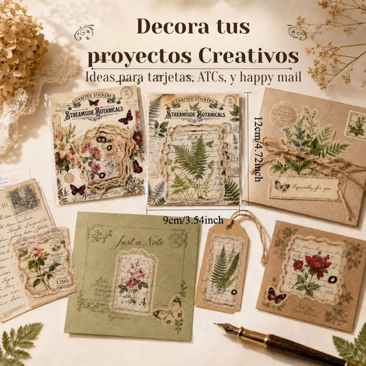 Stickers PET Herbario Vintage"