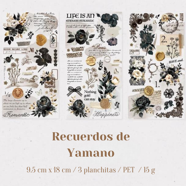 3 Planchitas de Stickers PET " Feast Of Lace"