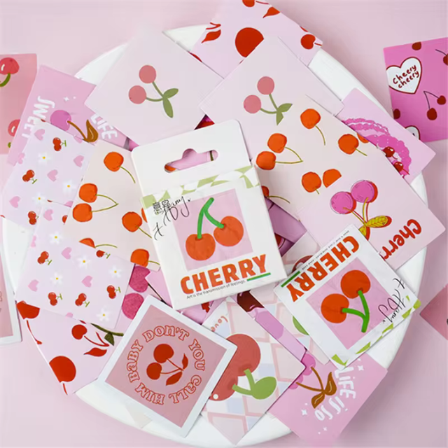 Cajita de 45 stickers " Cherry "