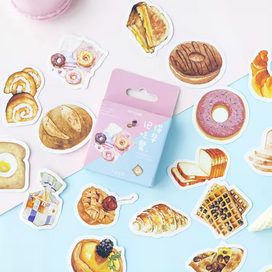 Cajita de 45 stickers " Postres "