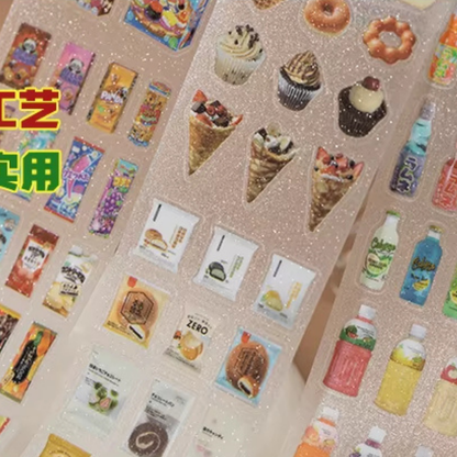 Colección Stickers Roll "Tienda de Confitería"