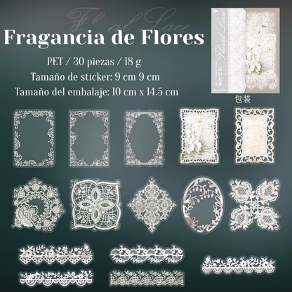 Stickers PET "Floral Lace"