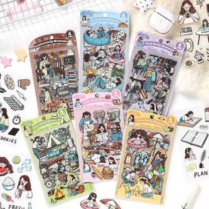 Stickers PET "Lazy Daily Moments"