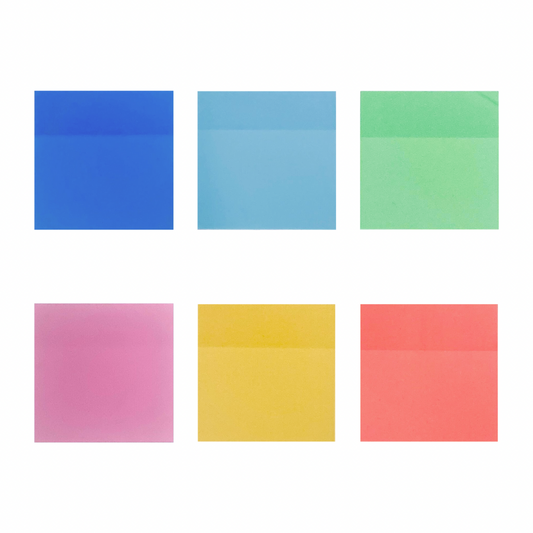 Pack x 6 Sticky Notepads Traslúcidos "Clear & Pastel”