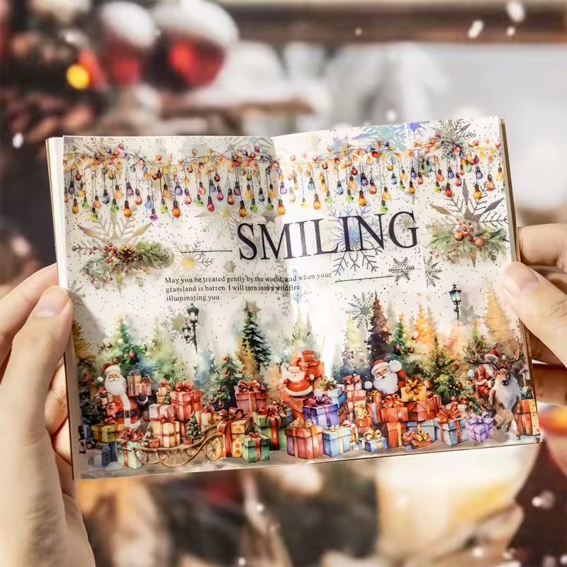 Washi Tape PET “Christmas Village” – Colección Navidad Ilustrada (Edición Especial)