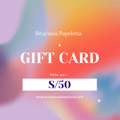 Gift Card de Bitácoras Papelería