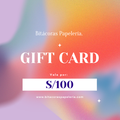 Gift Card de Bitácoras Papelería