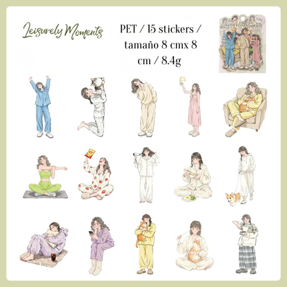 Stickers PET "Instantes Cotidianos"