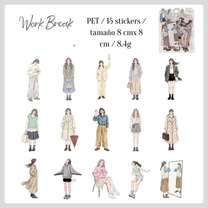 Stickers PET "Instantes Cotidianos"