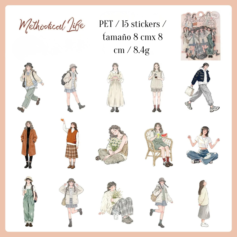 Stickers PET "Instantes Cotidianos"