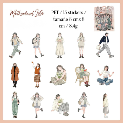 Stickers PET "Instantes Cotidianos"