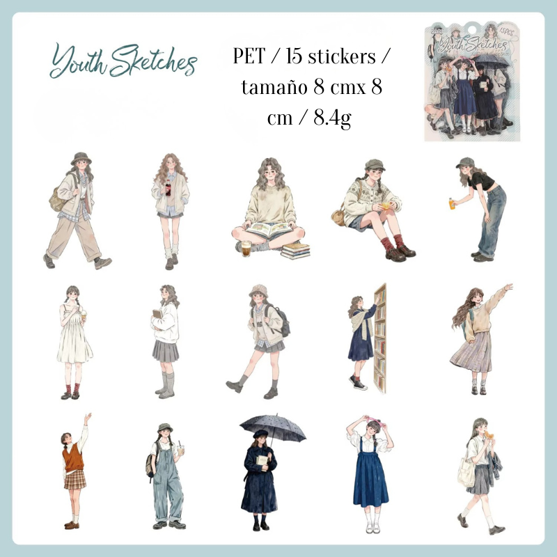 Stickers PET "Instantes Cotidianos"