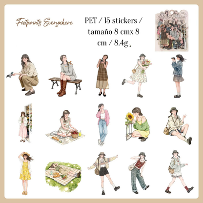 Stickers PET "Instantes Cotidianos"