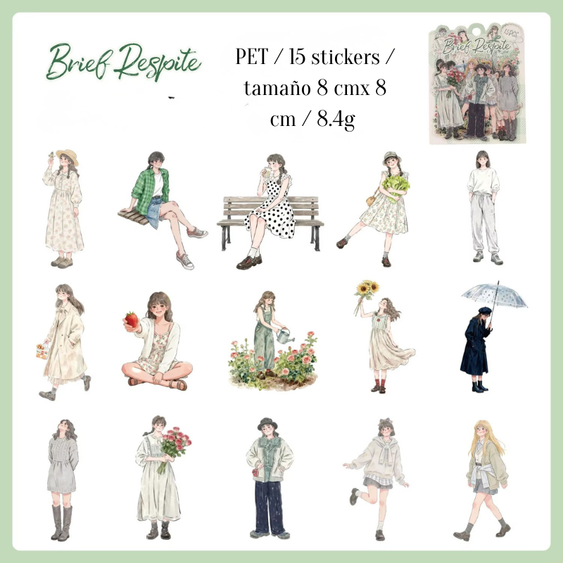 Stickers PET "Instantes Cotidianos"