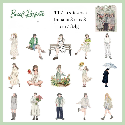 Stickers PET "Instantes Cotidianos"