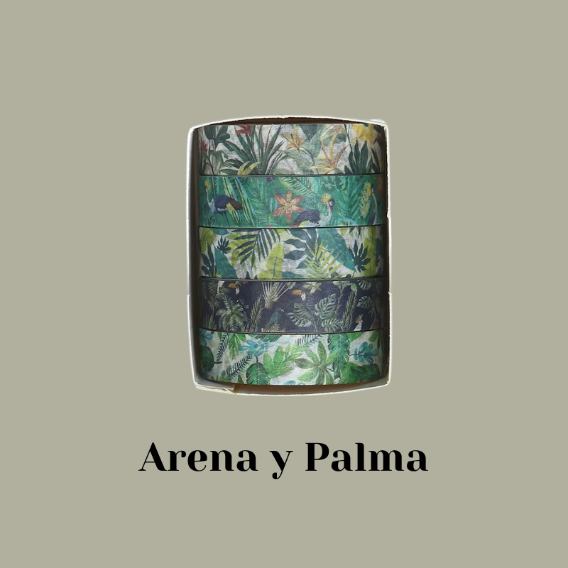 Set de Cintas Washitape “Ambiente tropical 🌴"