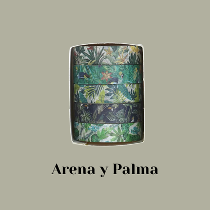 Set de Cintas Washitape “Ambiente tropical 🌴"