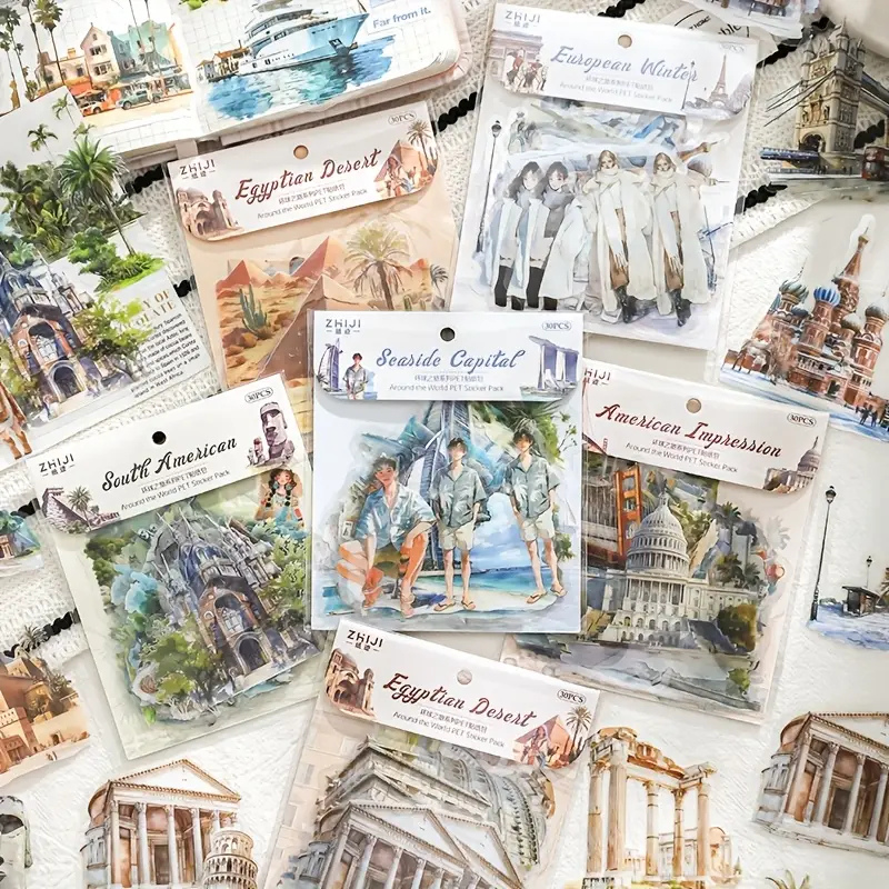 Stickers PET "Around The World"