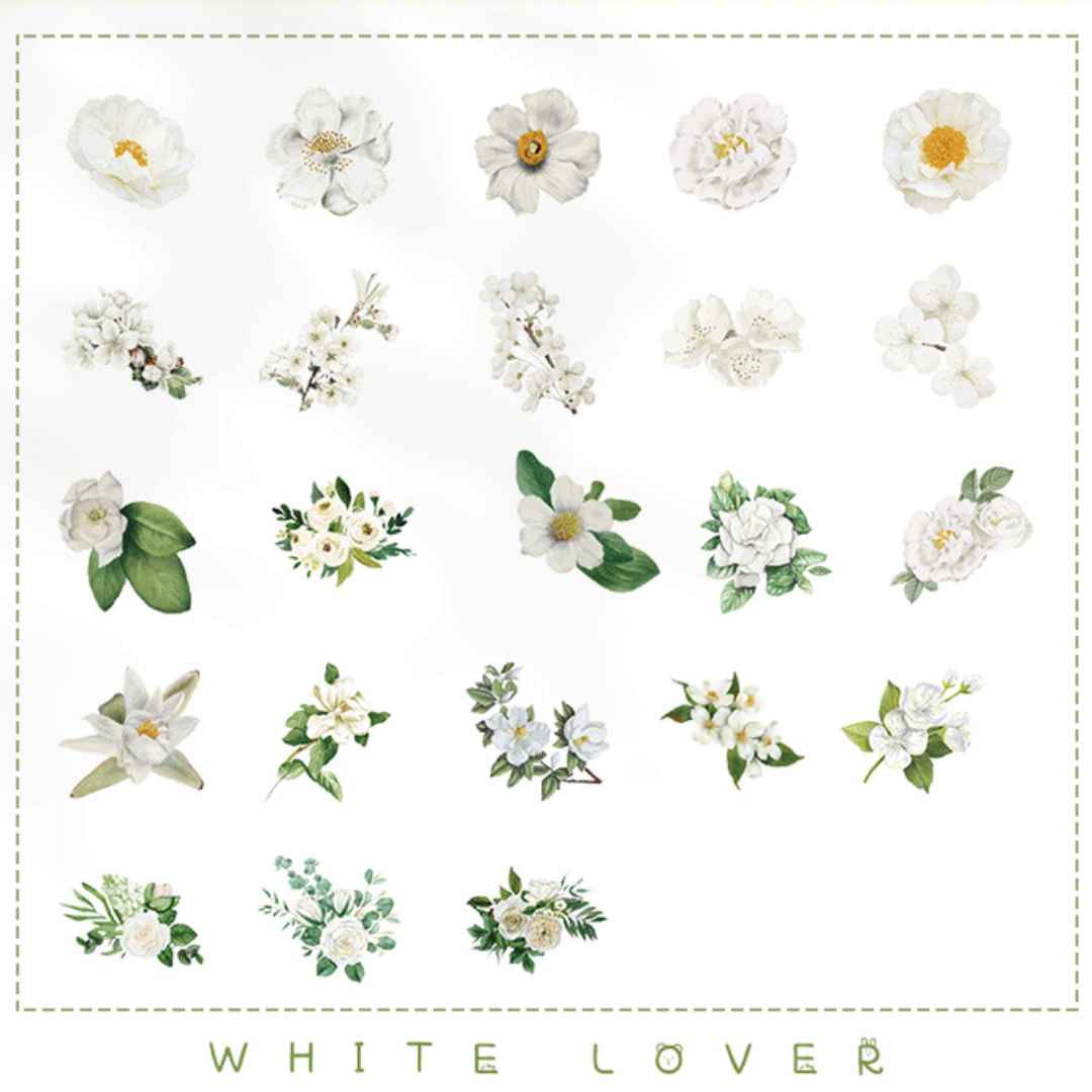 Cajita de 45 Stickers "White Lover"