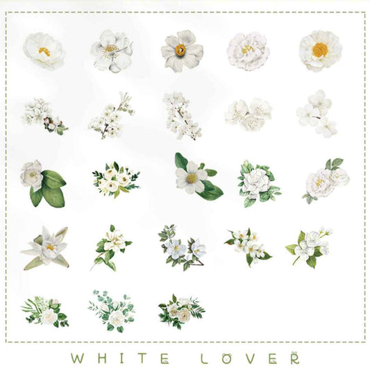 Cajita de 45 Stickers "White Lover"